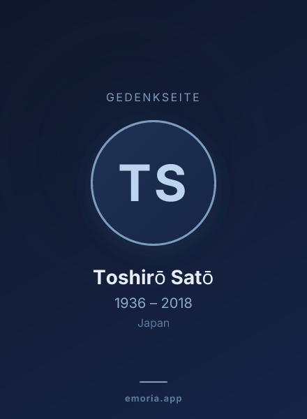 Gedenkportrait von Toshirō Satō