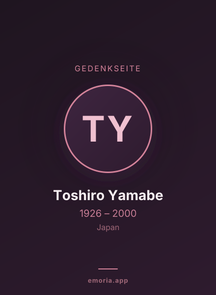 Gedenkportrait von Toshiro Yamabe