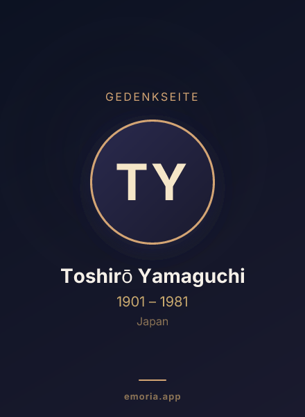 Gedenkportrait von Toshirō Yamaguchi