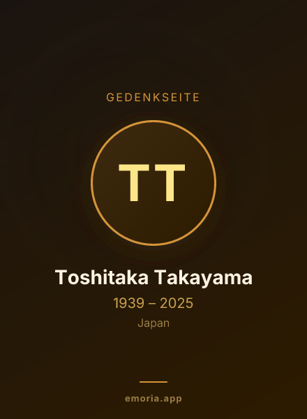 Gedenkportrait von Toshitaka Takayama