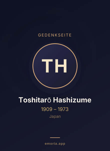 Gedenkportrait von Toshitarō Hashizume
