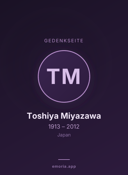 Gedenkportrait von Toshiya Miyazawa