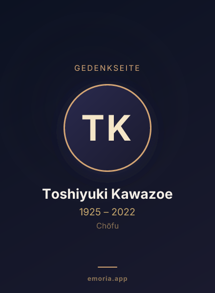 Gedenkportrait von Toshiyuki Kawazoe