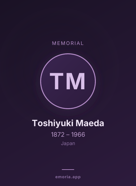 Memorial portrait of Toshiyuki Maeda