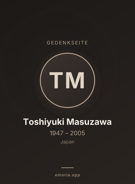 Gedenkportrait von Toshiyuki Masuzawa