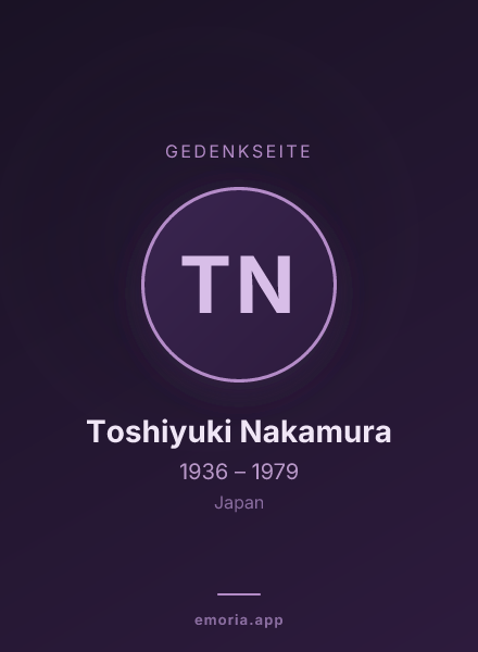 Gedenkportrait von Toshiyuki Nakamura