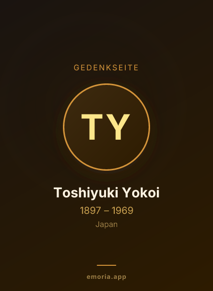 Gedenkportrait von Toshiyuki Yokoi