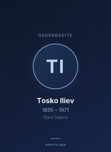Gedenkportrait von Tosko Iliev