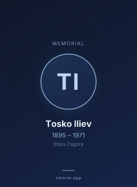 Memorial portrait of Tosko Iliev