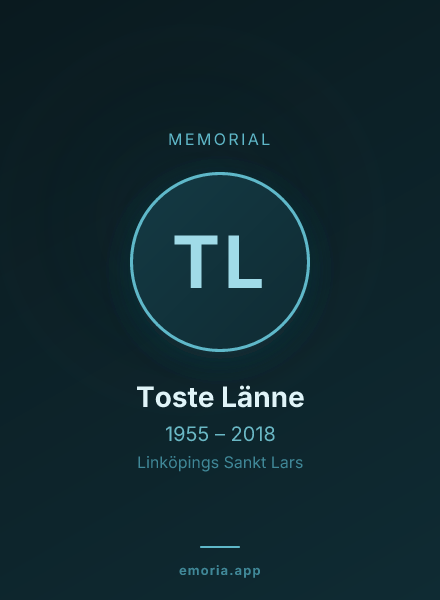 Memorial portrait of Toste Länne