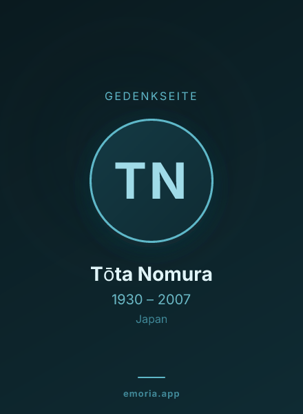Gedenkportrait von Tōta Nomura