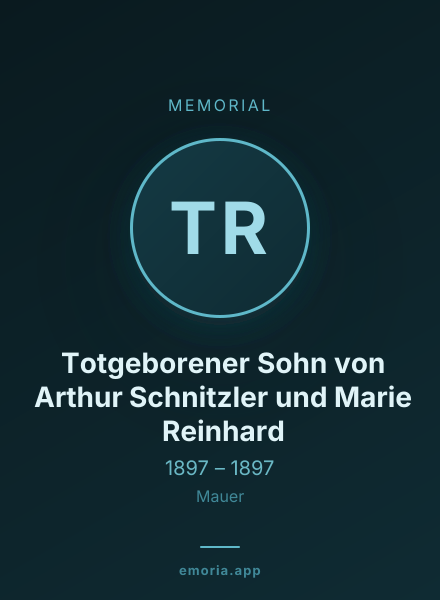 Memorial portrait of Totgeborener Sohn von Arthur Schnitzler und Marie Reinhard