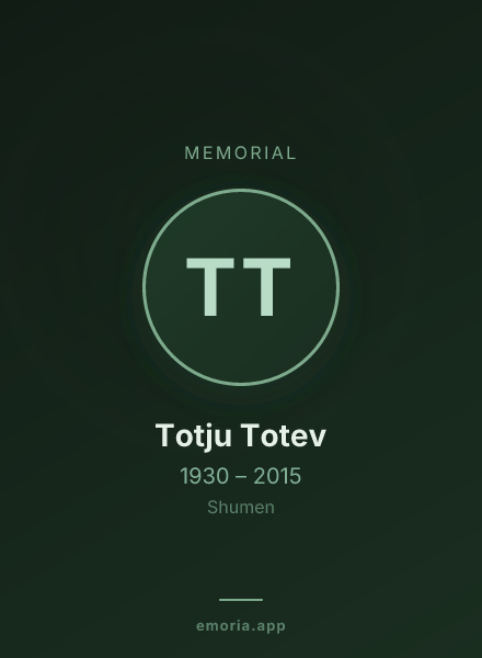Memorial portrait of Totju Totev
