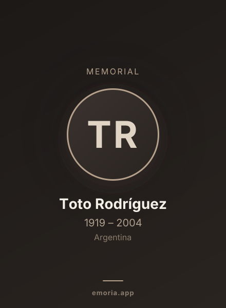 Memorial portrait of Toto Rodríguez
