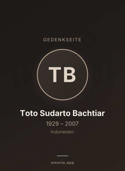 Gedenkportrait von Toto Sudarto Bachtiar