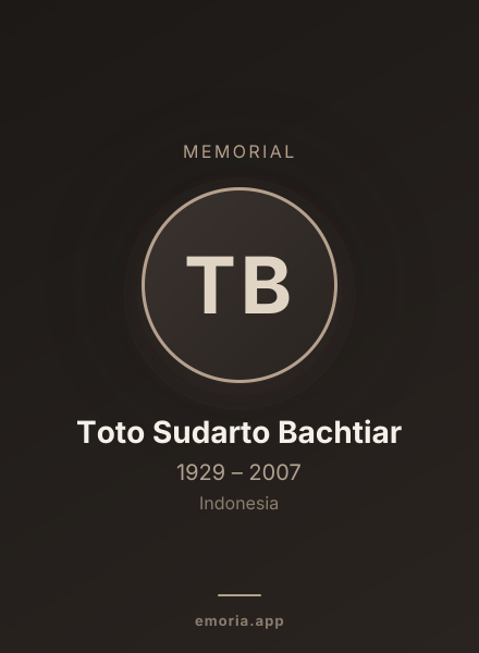 Memorial portrait of Toto Sudarto Bachtiar