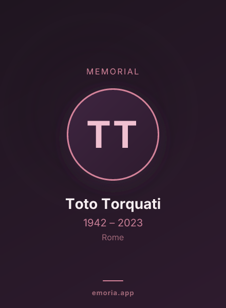 Memorial portrait of Toto Torquati