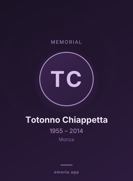 Memorial portrait of Totonno Chiappetta