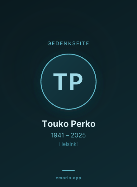 Gedenkportrait von Touko Perko
