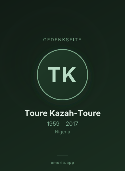 Gedenkportrait von Toure Kazah-Toure