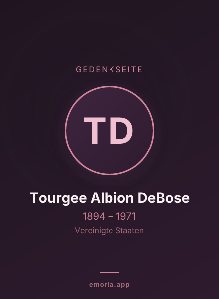 Gedenkportrait von Tourgee Albion DeBose