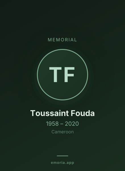 Memorial portrait of Toussaint Fouda