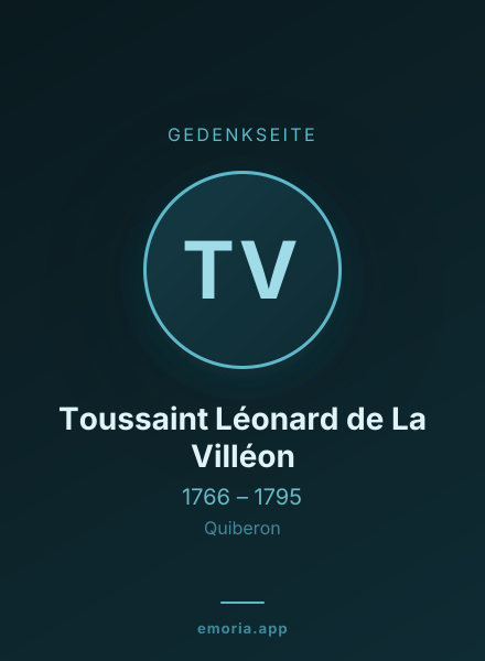 Gedenkportrait von Toussaint Léonard de La Villéon