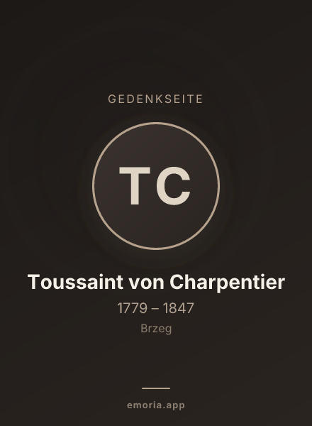Gedenkportrait von Toussaint von Charpentier