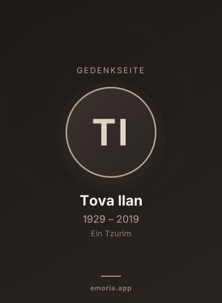 Gedenkportrait von Tova Ilan