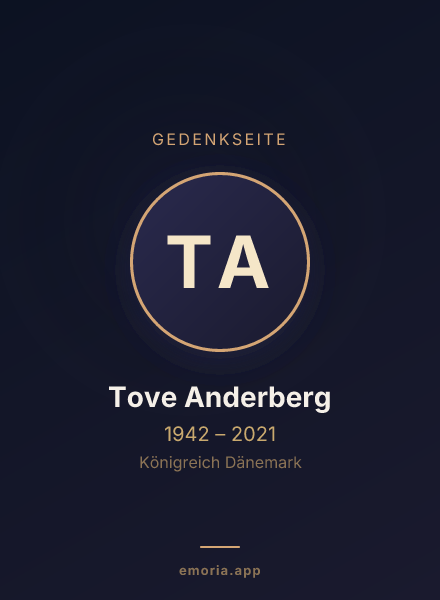 Gedenkportrait von Tove Anderberg