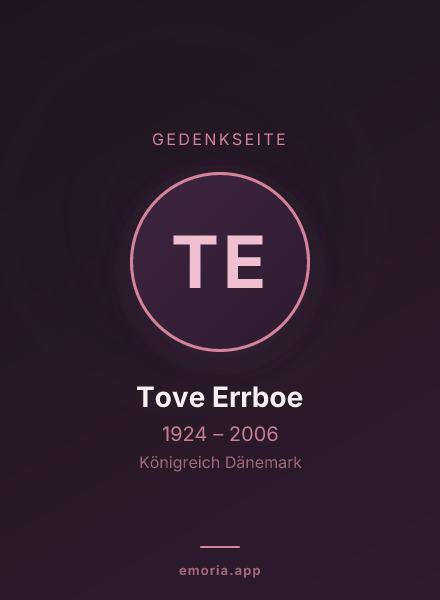 Gedenkportrait von Tove Errboe