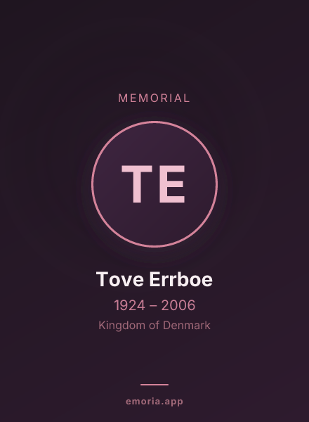 Memorial portrait of Tove Errboe