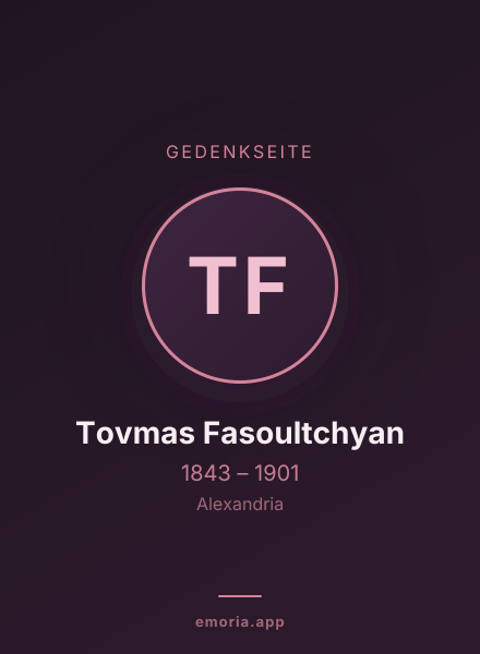 Gedenkportrait von Tovmas Fasoultchyan
