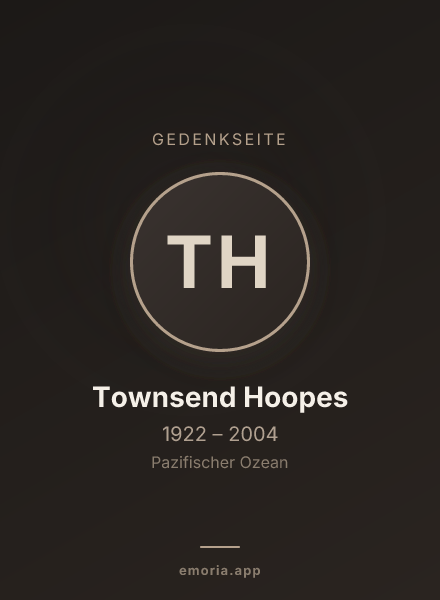 Gedenkportrait von Townsend Hoopes