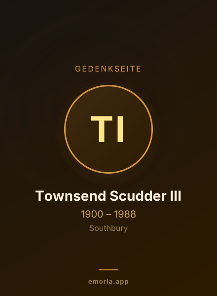 Gedenkportrait von Townsend Scudder III