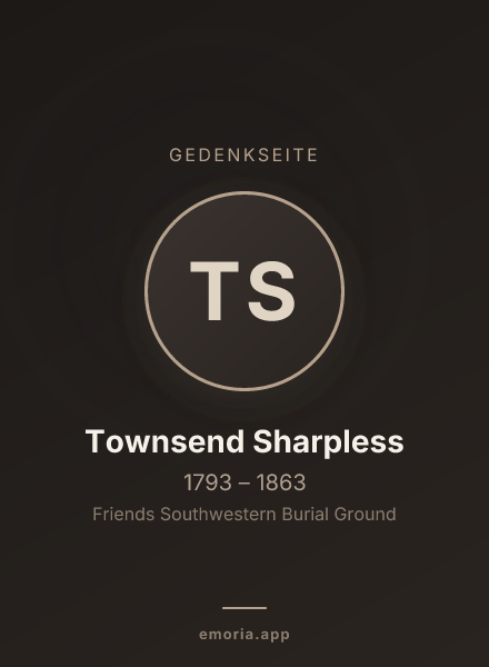 Gedenkportrait von Townsend Sharpless
