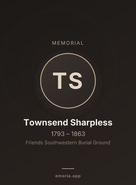 Memorial portrait of Townsend Sharpless