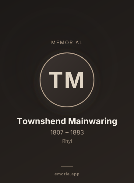 Memorial portrait of Townshend Mainwaring
