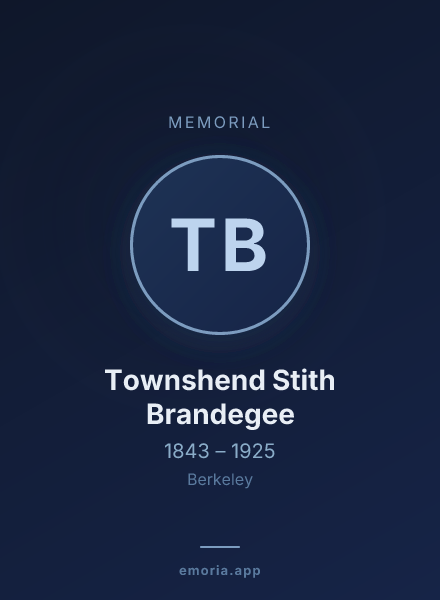 Memorial portrait of Townshend Stith Brandegee