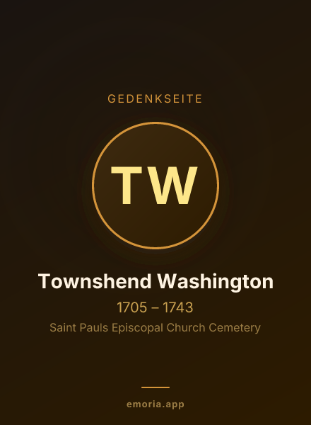 Gedenkportrait von Townshend Washington