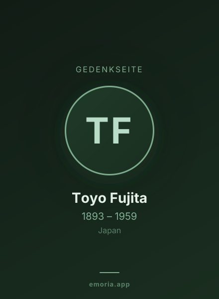 Gedenkportrait von Toyo Fujita