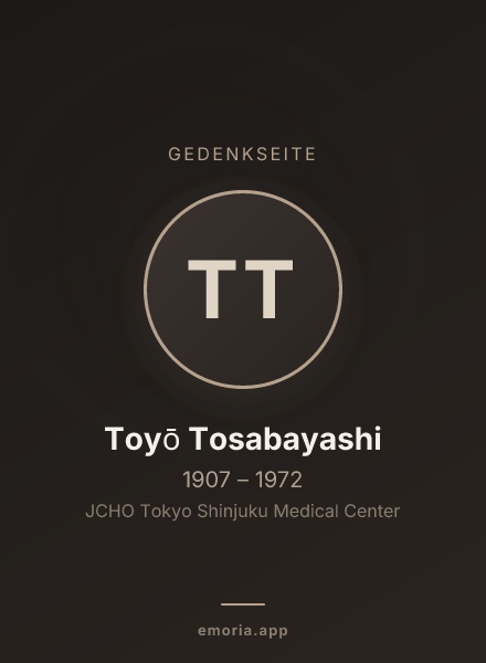 Gedenkportrait von Toyō Tosabayashi