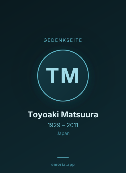 Gedenkportrait von Toyoaki Matsuura