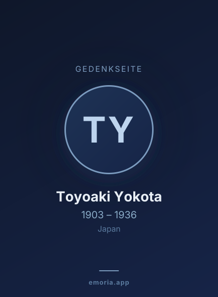 Gedenkportrait von Toyoaki Yokota