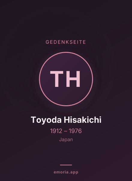 Gedenkportrait von Toyoda Hisakichi