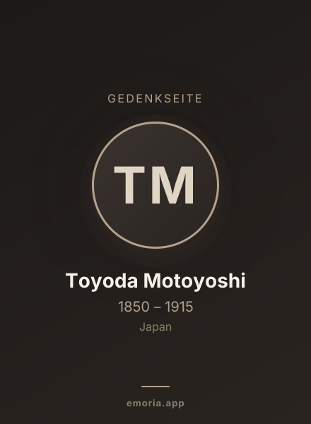 Gedenkportrait von Toyoda Motoyoshi
