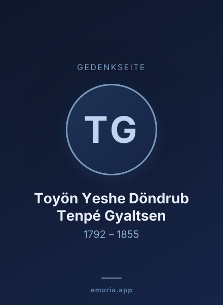 Gedenkportrait von Toyön Yeshe Döndrub Tenpé Gyaltsen