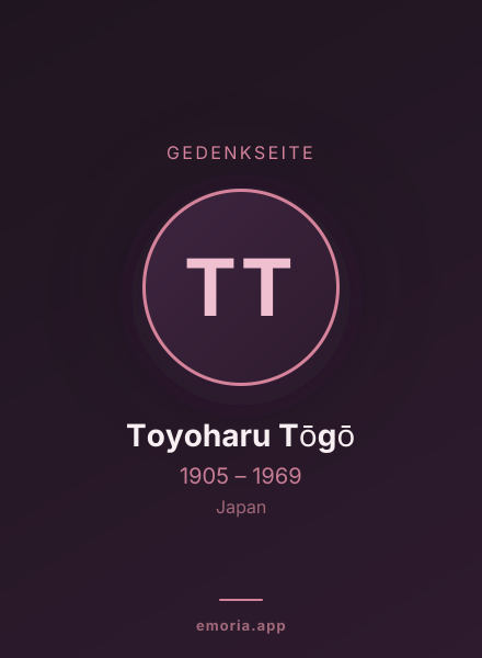 Gedenkportrait von Toyoharu Tōgō