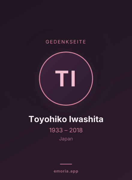 Gedenkportrait von Toyohiko Iwashita