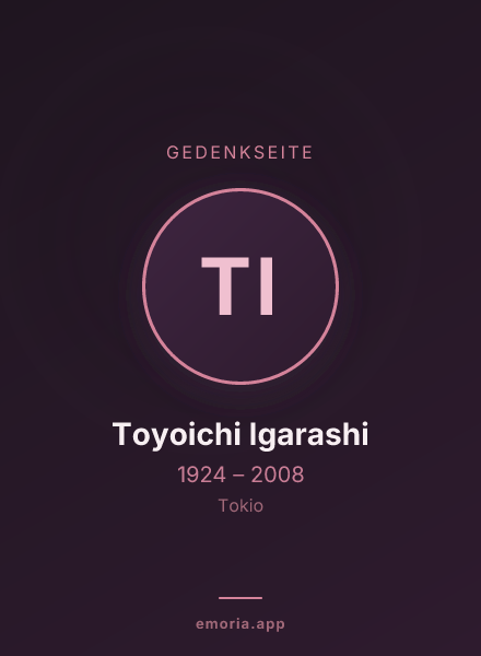 Gedenkportrait von Toyoichi Igarashi